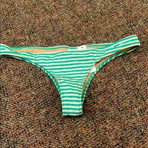 New cheeky j crew striped bikini bottoms